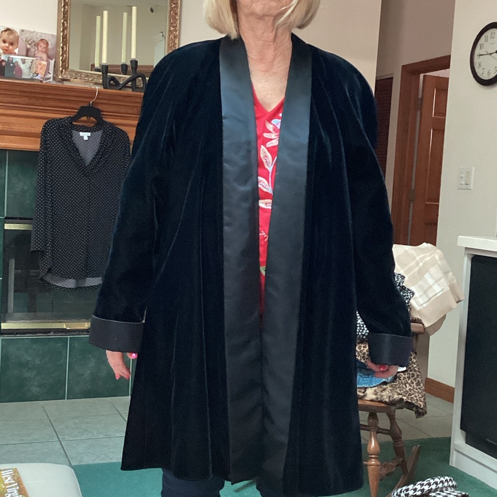 Elegant Black Velvet Coat